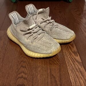 Yeezy Gray and Tan Sneakers